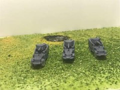 1/200 Scale SU 57-1 Halftrack Set 3D Printed. 3 pcs