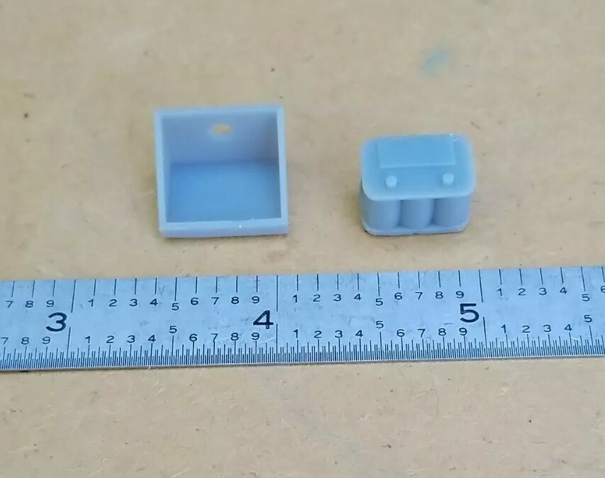 3D RESIN PRINTED 1/18 SCALE OPTIMA RACING BATTERY AND MOUNT DRAG DIRT TRACK