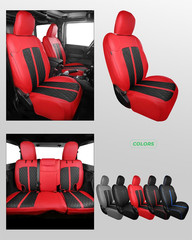 for Jeep Wrangler Seat Covers 4Door JL 2018 2019 2020 2021 2022 2023 2024 2025 2
