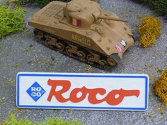 Roco Minitanks Pro Painted WWII British M-4 A3 Sherman Tank Lot #9657B©