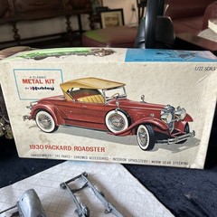 Vintage Hubley Metal Model Car Kit 1930 Packard Roadster no. 4860-500 Parts