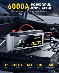 6000A Jump Starter, 12V Car Battery Jump Starter, up to All Gas & 12L Diesel Eng