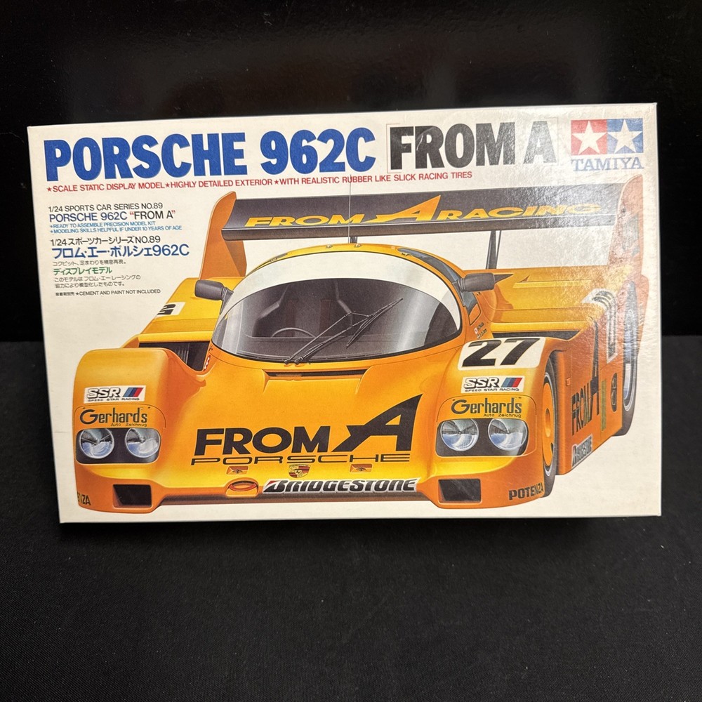 TAMIYA 1/24 Sports Car Series Model Kit PORSCHE 962C “FROM A” from Japan Rare