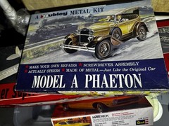VINTAGE HUBLEY MODEL A PHAETON METAL KIT NO. 856K-300 NEVER ASSEMBLED IN THE BOX