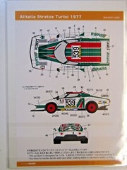 SHUNKO Decal Sheet 1:24 Scale Alitalia Lancia Stratos Turbo Gr.5 1977 # SHK-D257