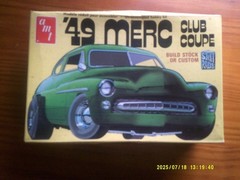 1949 Mercury Merc Club Coupe Plastic Model Kit AMT 1:25 Scale