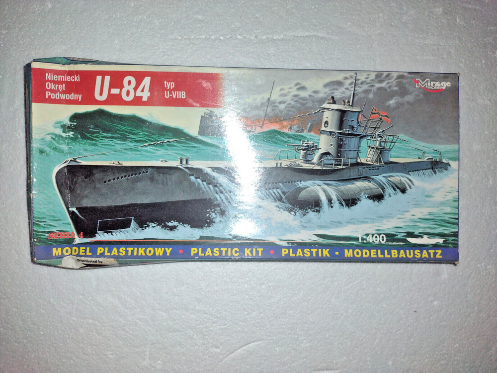 U-BOAT U 84 TYPE VII B WW II GERMAN SUBMARINE 1/400 MIRAGE