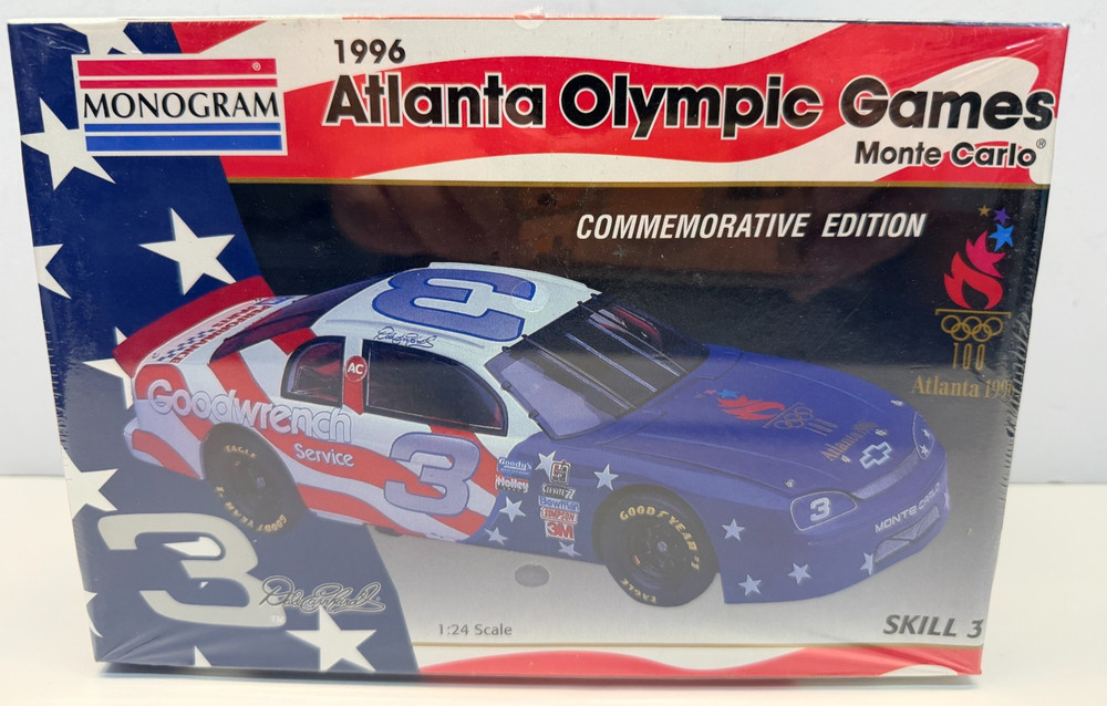 Monogram 1:24 Scale Dale Earnhardt ’96 Atlanta Olympic Games Sealed Model Kit