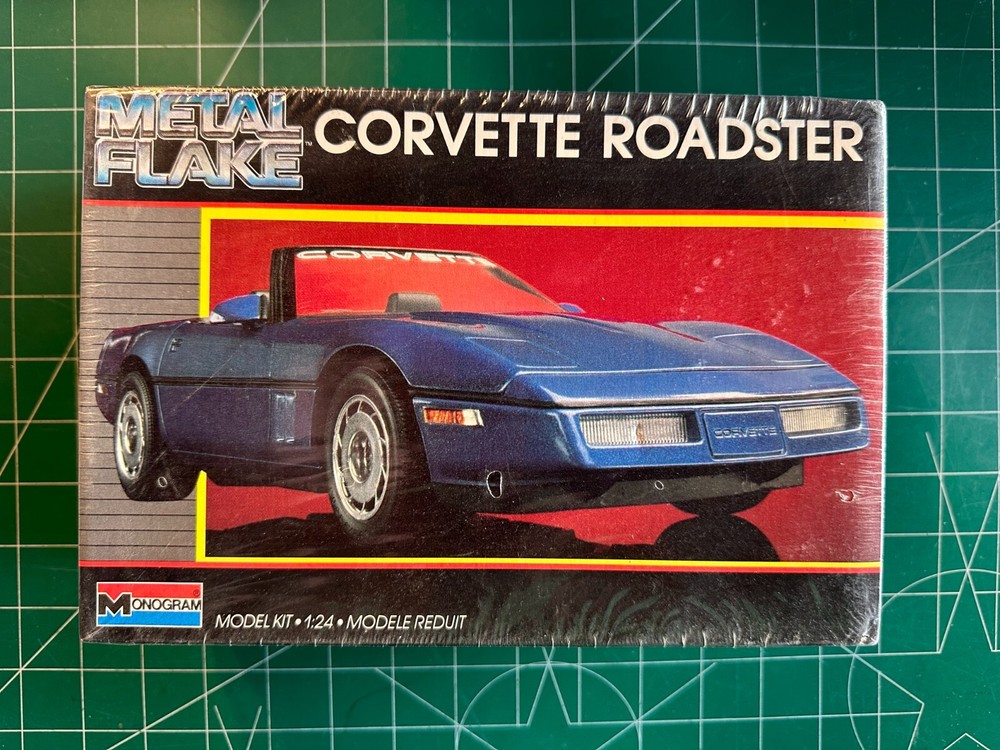 Monogram Metal Flake Corvette Roadster Model Kit  Factory Sealed Box