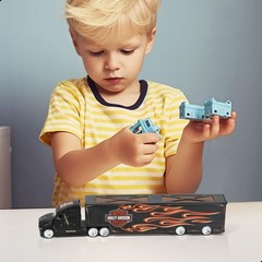 Toy Semi Truck Trailer 1:64 Diecast Metal Tractor Truck MAX.Present