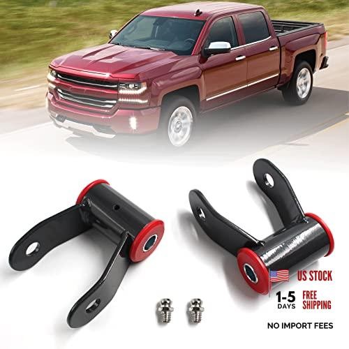 1-1.5″ Rear Lift Shackle Kit Compatible with 1988-2018 Chevy Silverado 1500 &