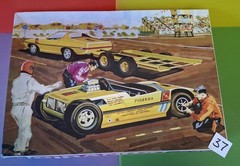 AMT 1113 Piranha Drag Race Team w/tandem axle Trailer 1/25