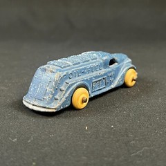 Vintage 1930s Oil & Fuel Tanker Truck Lead Slush Cast Toy Car