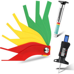 3 Pieces Tire Tread Depth Gauge Tool Digital Tread Depth Gauge Brake Lining Thic