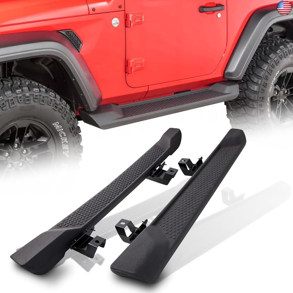 CALLIERT Matte Black Coated 6 Inches Side Steps, Compatible with 2018-2025 Jeep