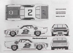 NASCAR DECAL # 7 KILBOURN GARDENS 1973 PLYMOUTH NORM NELSON 1/25 POWERSLIDE