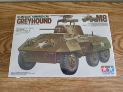LNIB, Tamiya – WWII US M8 Light Armored Car Greyhound, 1/35 Scale Model Kit