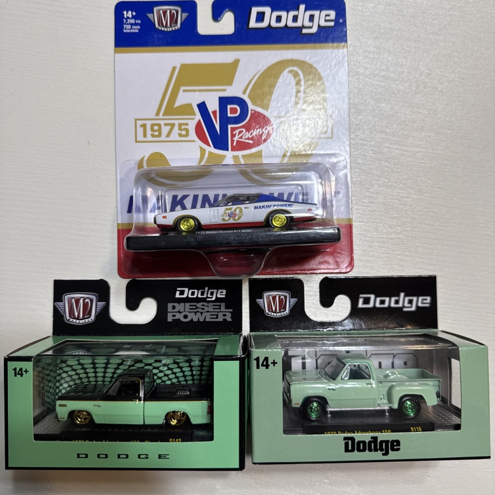 **CHASE LOT** DODGE Detroit M2 Lot Of 3 1978 Adventurer 150 x2 1971 Charger R/T