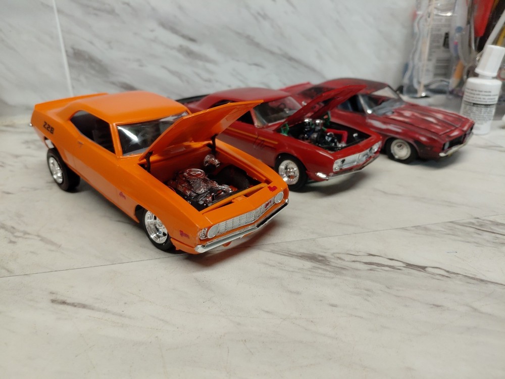 Model Junkyard/parts Plastic Custom Vintage Car Lot Of 3 Custom Chevy Camaro,