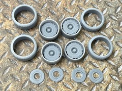 Resin 21 Inch “US Mags Arlington” Model car Wheels/Tires 1/24 1/25 scale