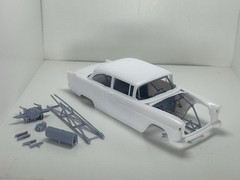 3D Printed 25.1 Drag Chassis for AMT 1955 Chevy Kit – Fits Tri-Five Models