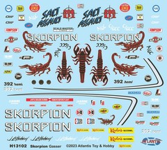 Atlantis Revell 13102 SKORPION GASSER Studebaker Funny Car model kit 1/25