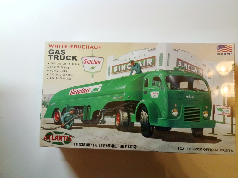 1/48 ATLANTIS WHITE-FRUEHAUF SINCLAIR GAS TRUCK #H1402 NEW SEALED MODEL KIT