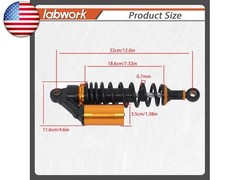 labwork Universal 12.5 Inch 320mm Rear Adjustable Suspension Air Shock