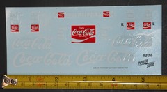 NASCAR DECAL COCA COLA LOGO SUPPLEMENT REPLACEMENT SHEET 1/25