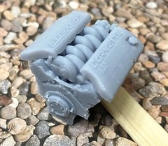 Resin Corvette LS3 engine for scale model cars, 1/24 1/25
