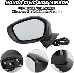 Left Driver Side Mirror Compatible with 2022 2023 2024 2025 Honda Civic Sedan/Ha