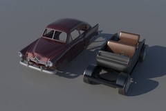 ABS Like Resin 3D Printed 1951 Henry J Model in 1/25