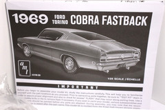 AMT 1969 Ford Torino Cobra Fastback 1/25 Model Kit 2022 MIB Unassembled Open Box