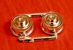 AMT 1957 Chevy Bel Air Pepper Shaker Rear Chrome Revese Wheels 1/25