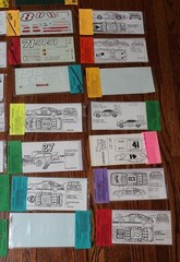 30ct Lot JNJ Hobbies NASCAR & Stock Cars Waterslide Decals 1/24 1/25 Racing NOS