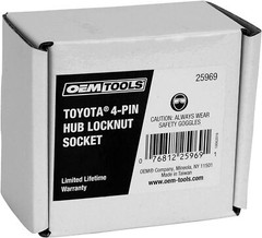 25969 Toyota 4-Pin Hub Locknut Socket, 1/2 Drive | Remove & Install Loc