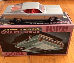 AMT 1:43 scale PLASTIC KIT 1969 FORD TORINO #M782-100 (built)