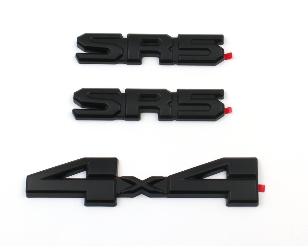 Mnneryss 3Pcs Matte Blackout 4X4 Sr5 Roof Side Emblem Overlay Badge Compatible