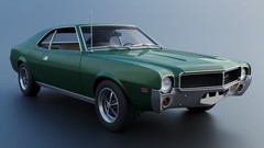 ABS Like Resin 3D Printed 1968 AMC Javelin Model in 1/25
