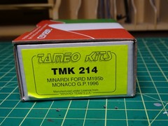 Tameo – TMK214 Minardi 195bFord- 1996 Monaco G.P. – Metal Car Kit – Scale 1:43,