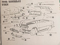 50 FORD STOCK CONVERTIBLE UP TOP – AMT T353 MODEL KIT PARTS LOT?