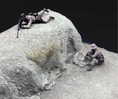 1/35 Scale Military Diorama Base Terrain Display Model Soldiers Figures Diecast
