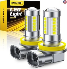 AUXITO Upgraded H11/H8 LED Fog Light Bulbs, 6500K Cool White, 1:1 Mini Size