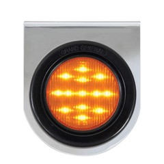 Gg Grand General 86740 Chrome L Bracket 2 Inches Amber Marker Led Light