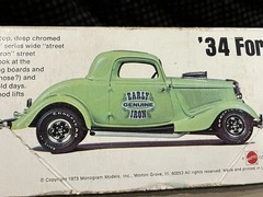 1973 Monogram ‘34 Ford Coupe 1:24 Scale Model Kit 8281-0270