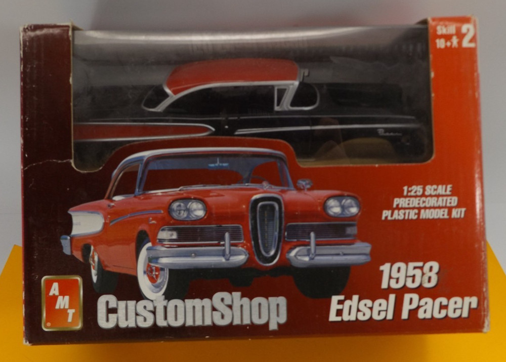 1/24th 1958 Edsel Pacer Black/Red Pre-Painted Model Kit. “CUSTOM SHOP” Beauty!