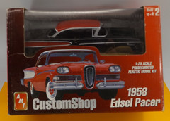 1/24th 1958 Edsel Pacer Black/Red Pre-Painted Model Kit. “CUSTOM SHOP” Beauty!