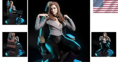 1/24 Scale Die-Cast Resin Figure Model Kit Starship Female Warrior NSFW Hobby…