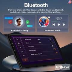 GriNave 9 Inch IPS Touchscreen Android 14 Car Stereo for Toyota RAV4 2001-2006