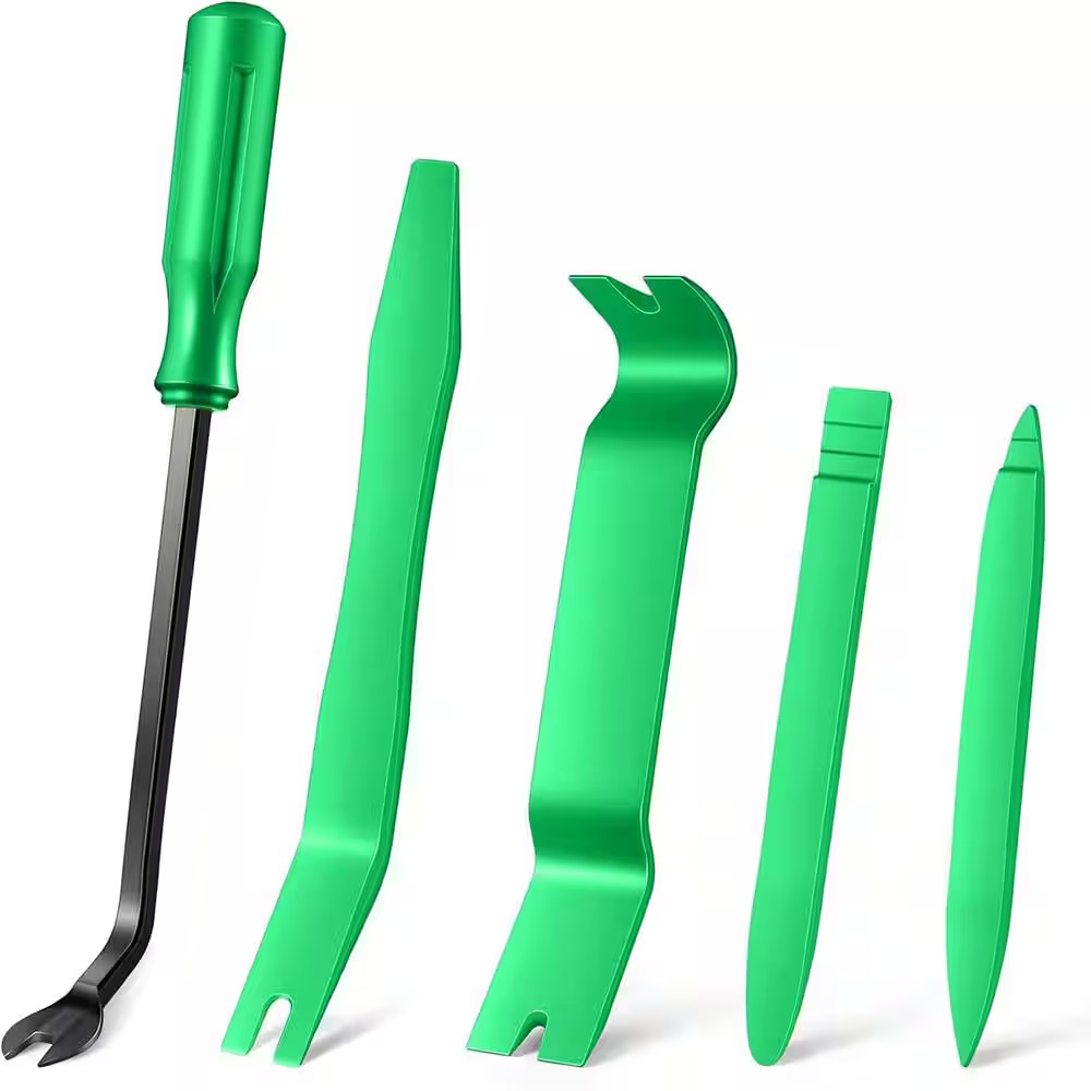 Auto Trim Removal Tool Kit Plastic Pry Tool Set Green 5-Pieces for Interior Door